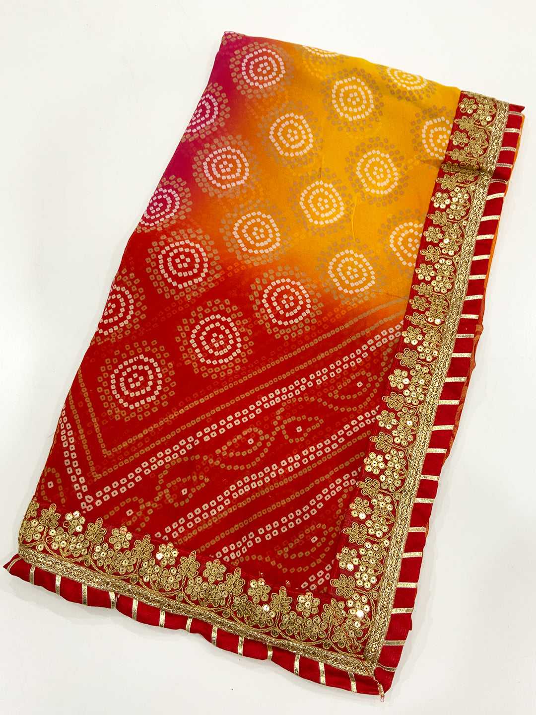 Chinnon Charm Bandhej Print Saree