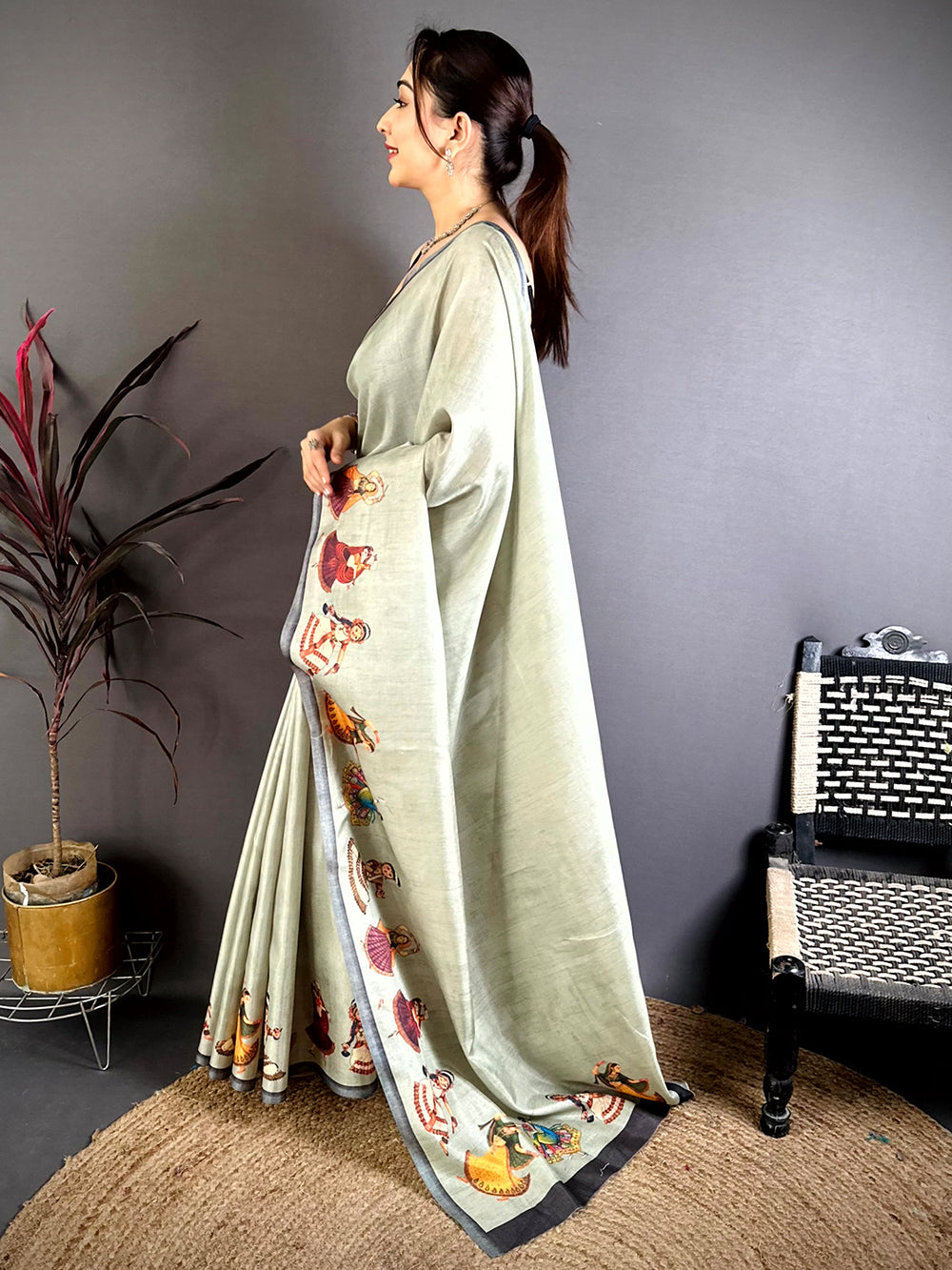 Regal Bharatanatyam Doll Tussar Saree