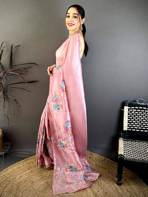 Royal Applique Pearl Embroidered Saree