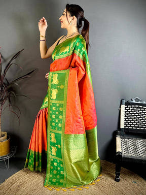 Heritage Aura Dual Tone Silk Saree