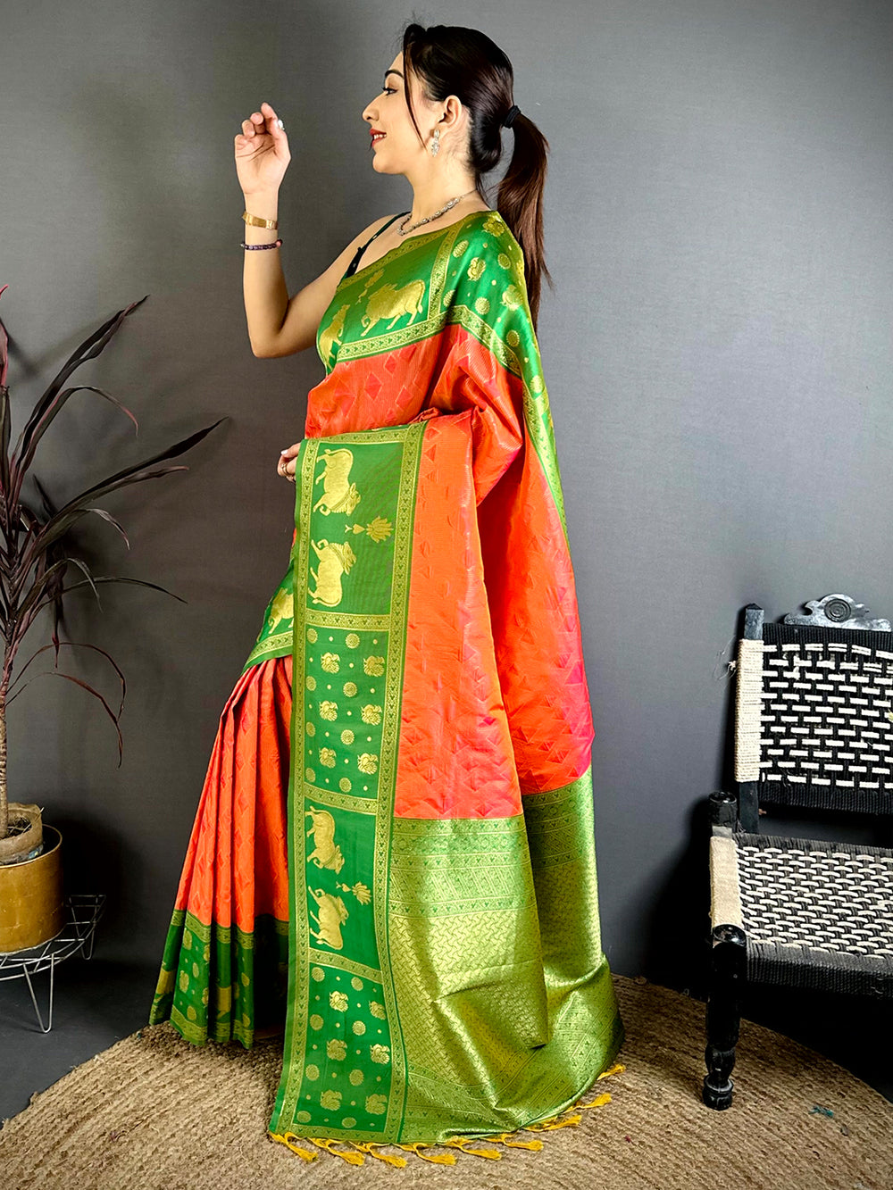 Heritage Aura Dual Tone Silk Saree