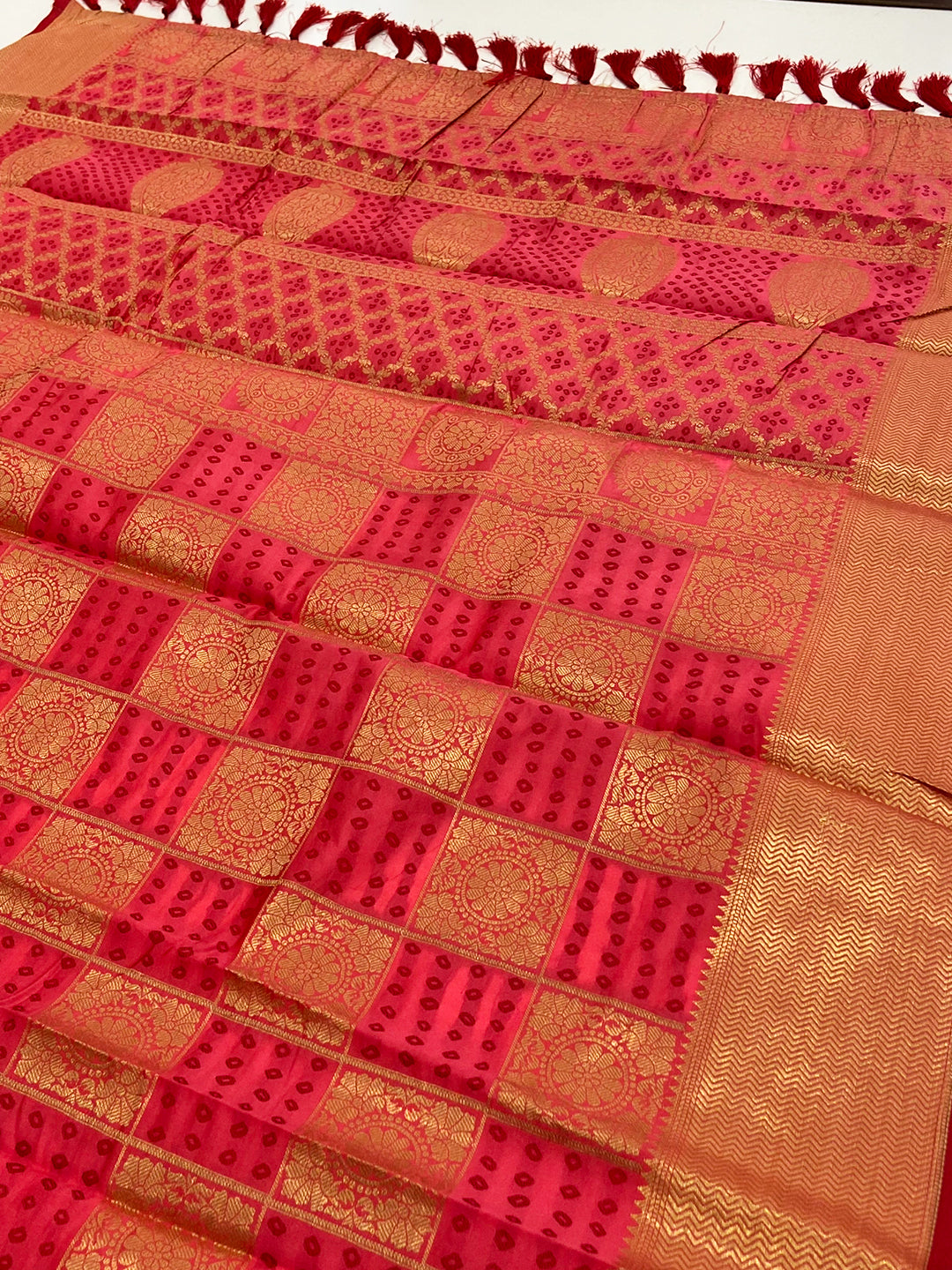 Pink Banarasi Square Patola Saree