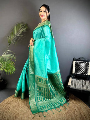 Rama Crystal Raw Silk Kanchi Pattu Saree

