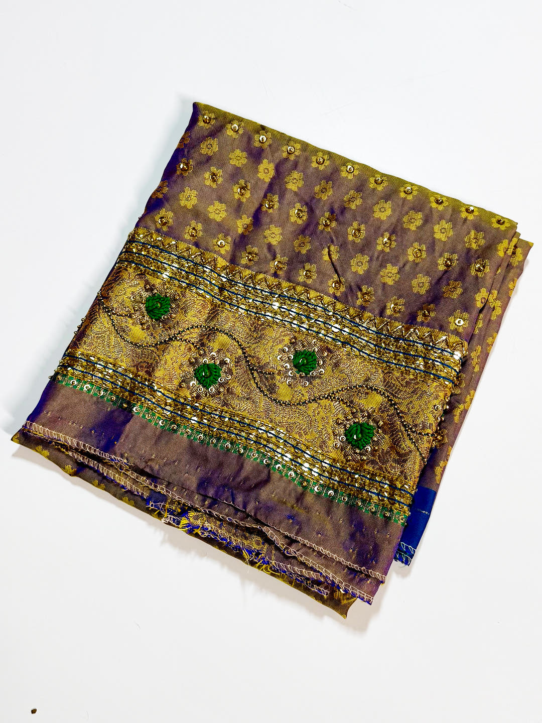 Radiant Feather Dubal Tone Soft Silk Saree With Maggam Blouse