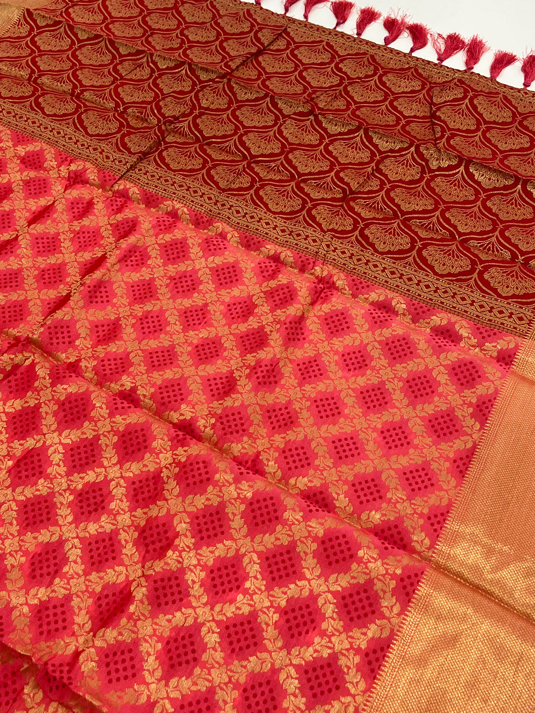 Radiant Pink Banarasi Patola Zari Saree