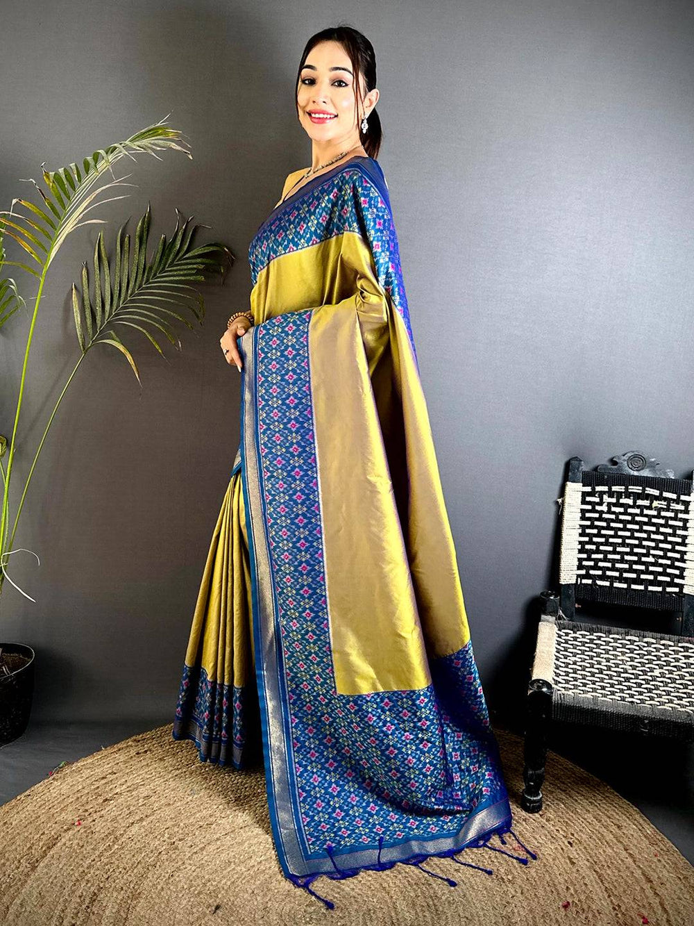 Majestic Dual Ikkat Soft Silk Saree