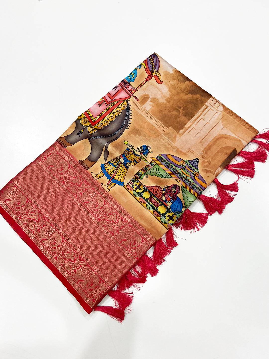 Traditions Soft Banarasi Silk Digital Print Saree