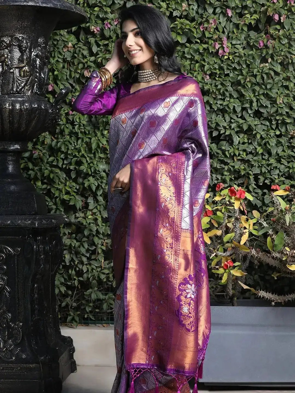 Kanjivaram Silk Saree With Zari Work