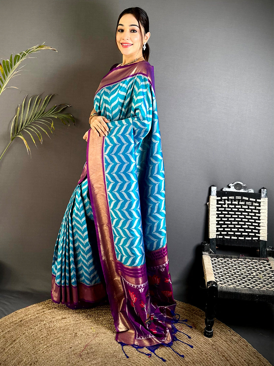 Tradition Style Banarasi Ikkat Saree