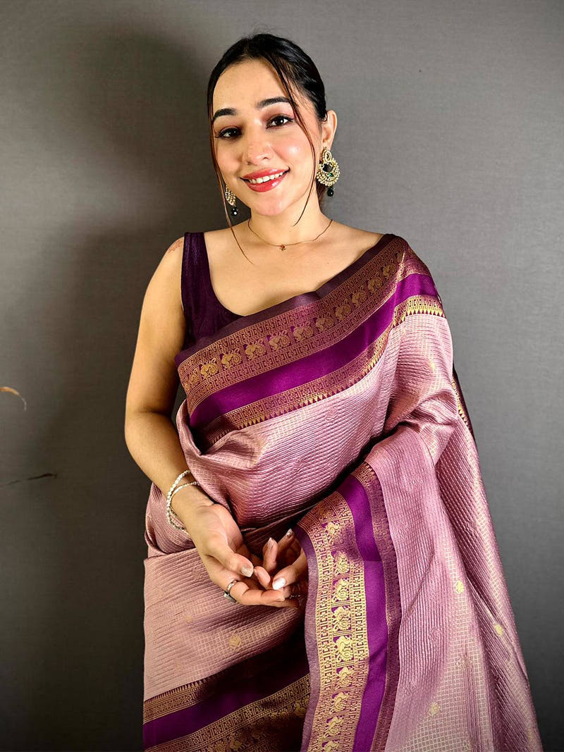 Celebrity Banarasi Katan Silk Gold Zari Saree