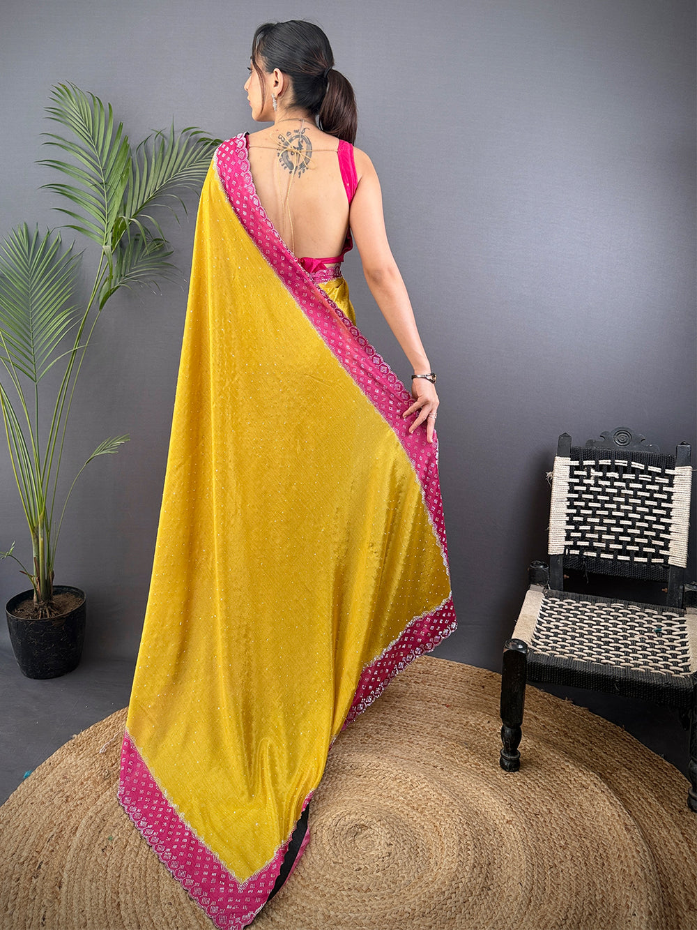 Vibrant Banarasi Kalamkari Printed Saree


