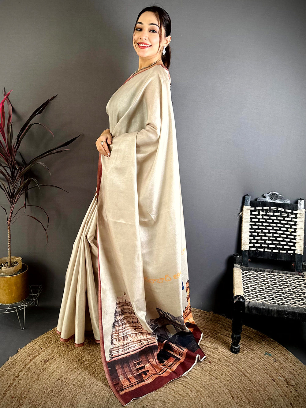 Telangana Opulent Digital Print Saree