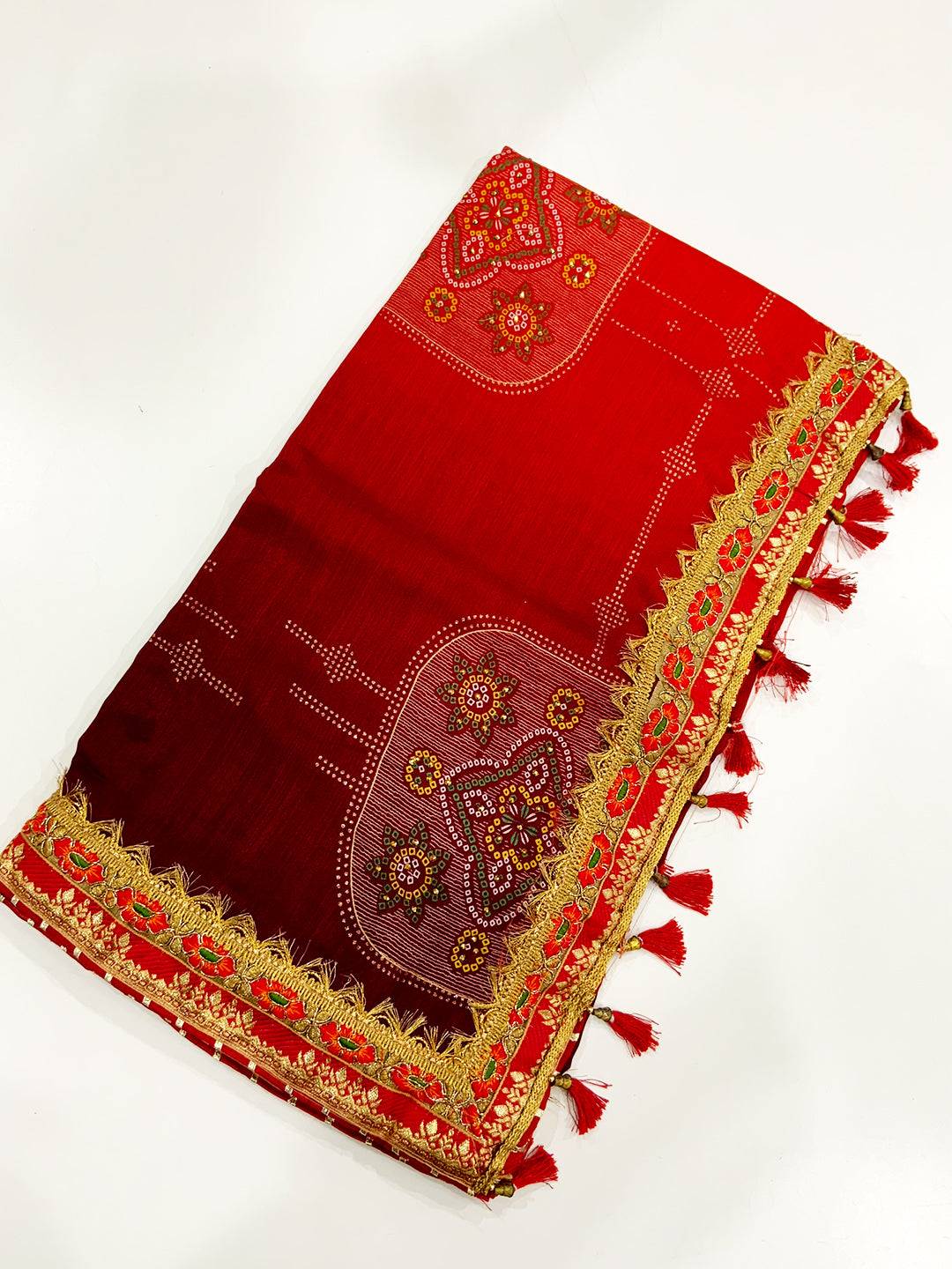 Regal Chinnon Chiffon Bandhej Saree