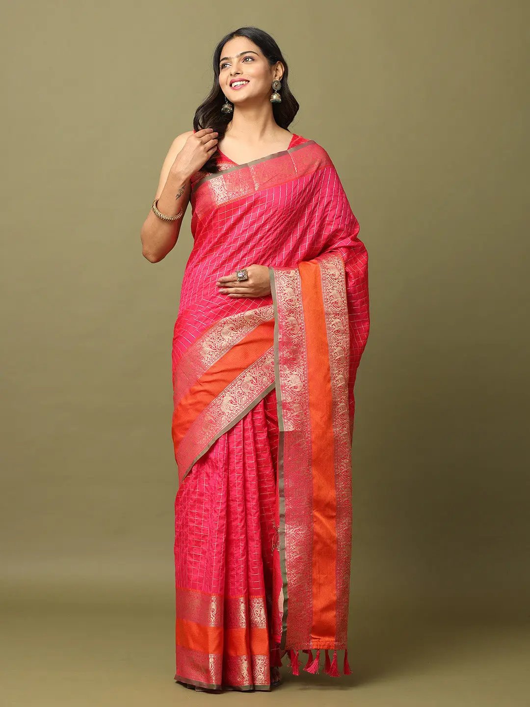 Elegant Soft Silk Zari Kanchi Banarasi Saree