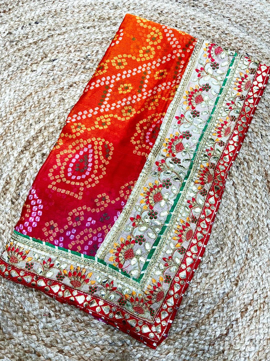 Regal Chinnon Chiffon Foil Saree