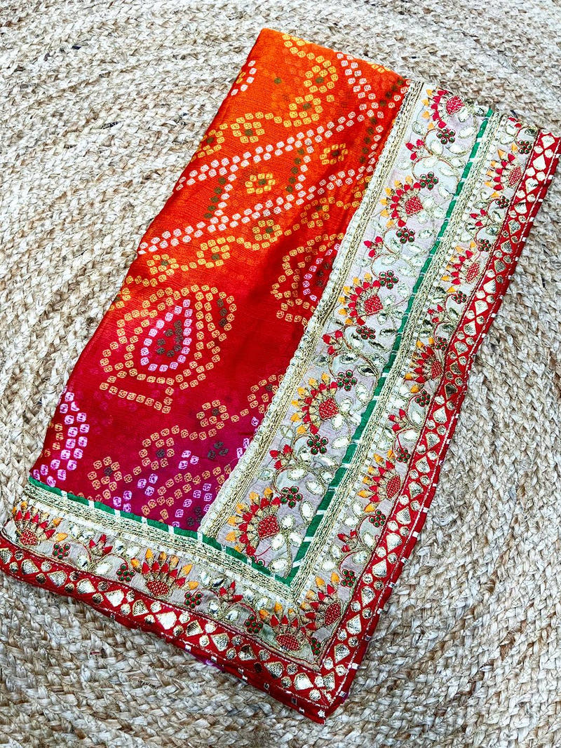 Regal Chinnon Chiffon Foil Saree