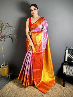 Celebrity Dharmavaram Zari Woven Pattu Saree