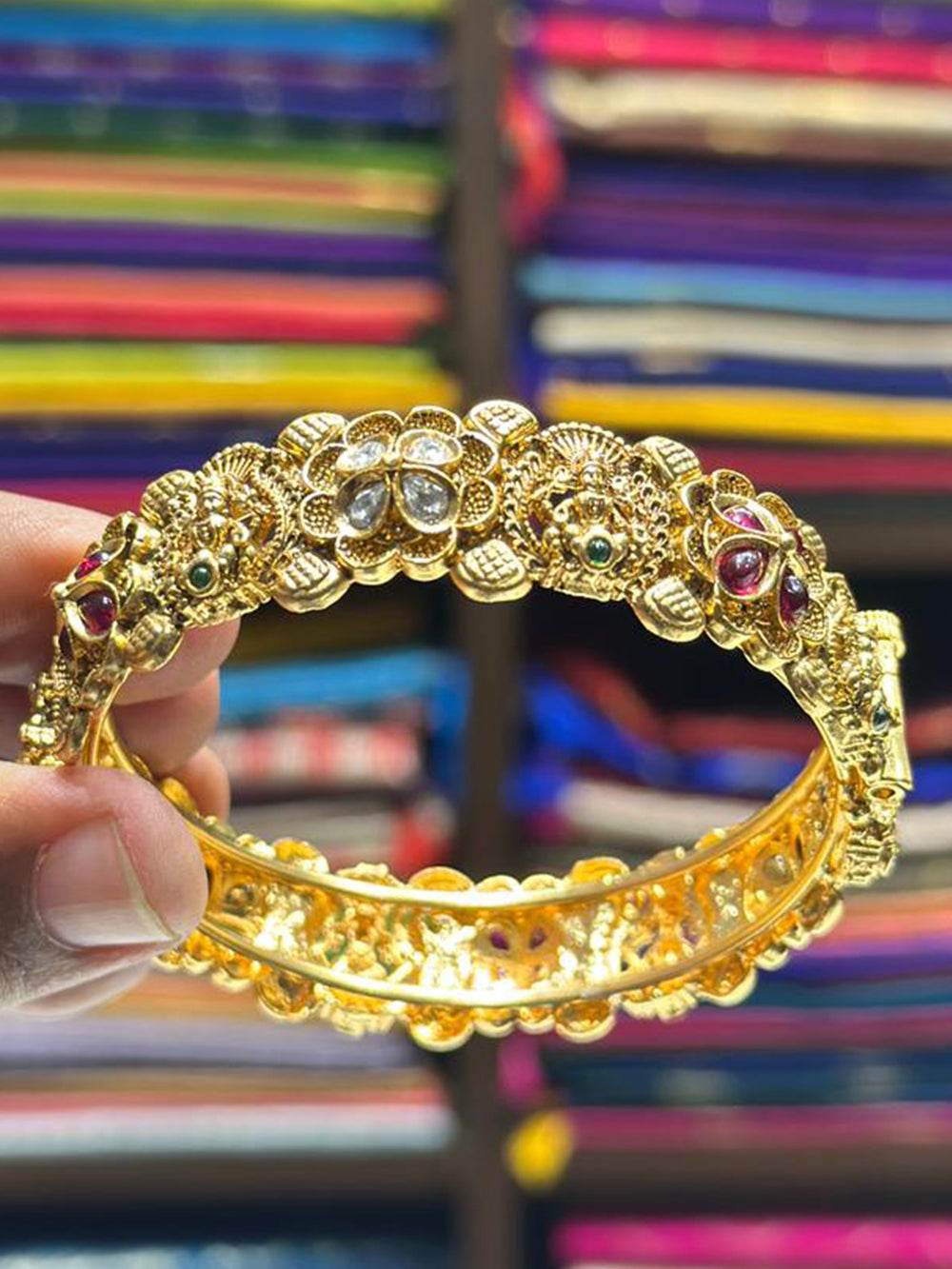South Indian Temple Style Gold Bangle