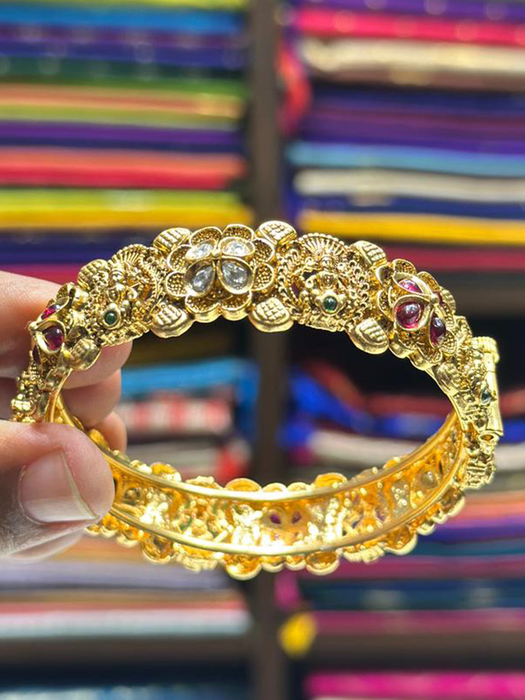 South Indian Temple Style Gold Bangle
