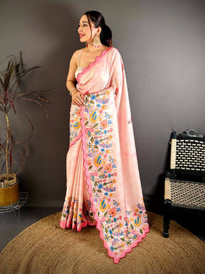 Soft Tussar Duck Kalamkari Print Saree