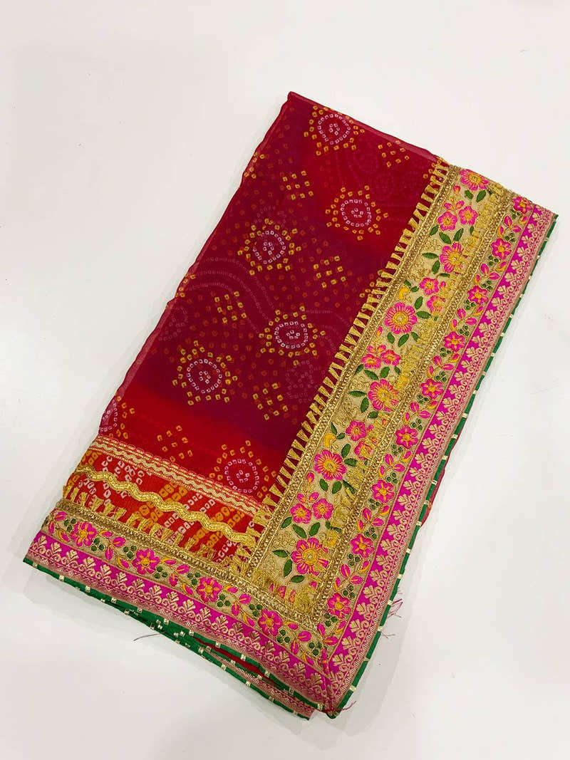 Festive Foil Fantasy Bandhej Saree