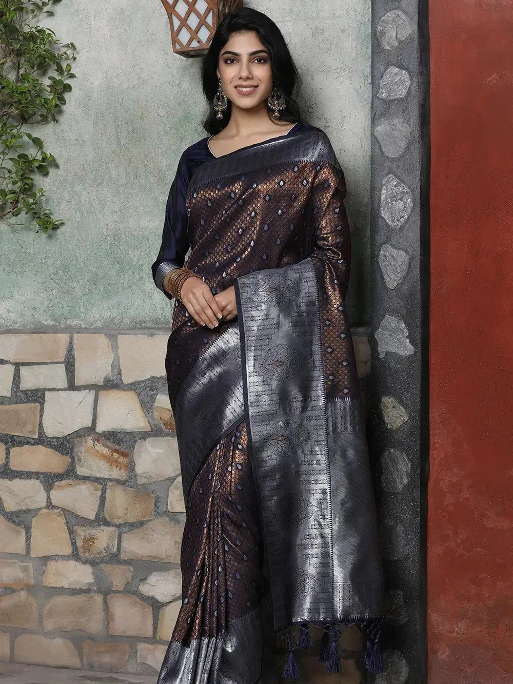 Kanjivaram Silk Saree with Zari Work 