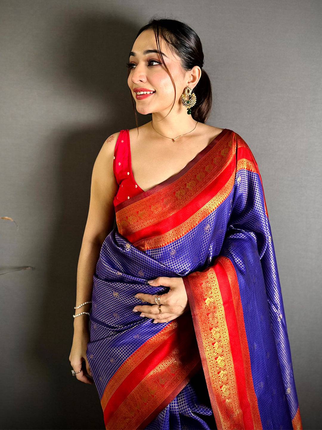 Artisan Banarasi Katan Silk Gold Zari Saree