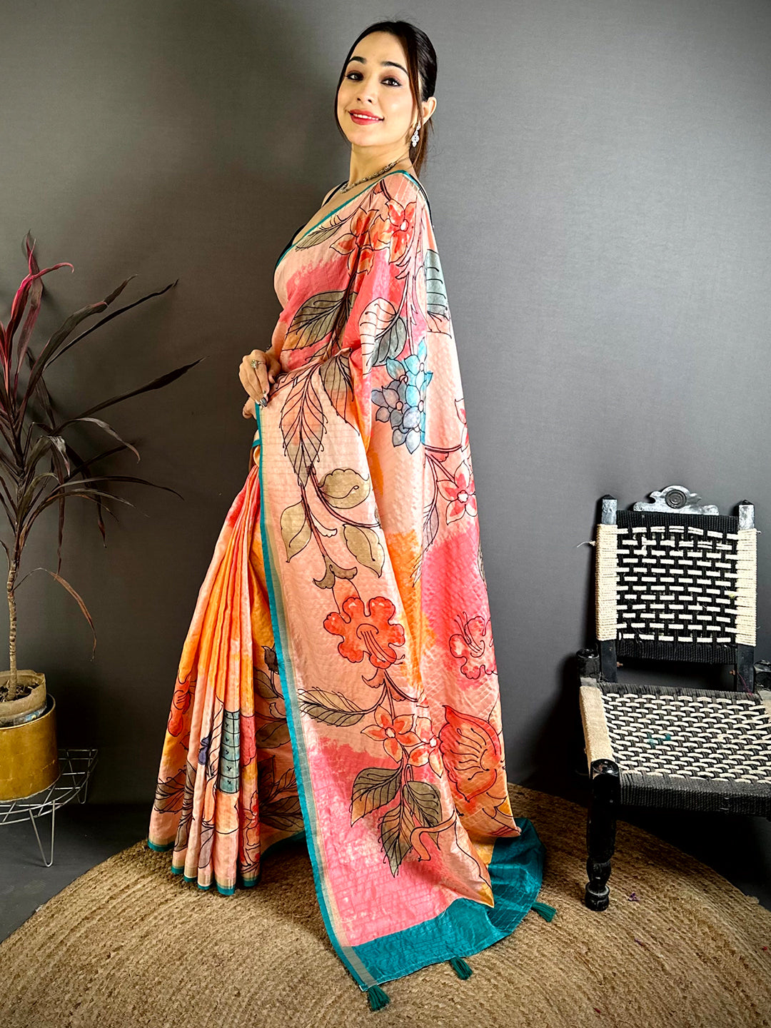 Opulent Tussar Ghicha Printed Saree