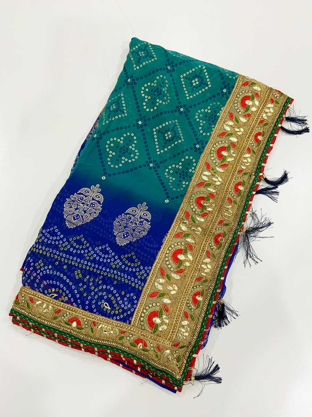 Classic Chinnon Bandhej Print Saree