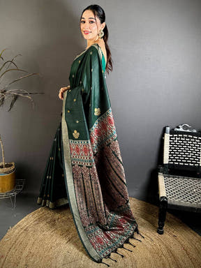 Exclusive Katan Silk Thread Work Saree