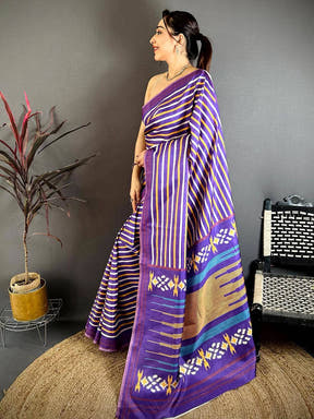 Striped Grace Soft Tussar Saree