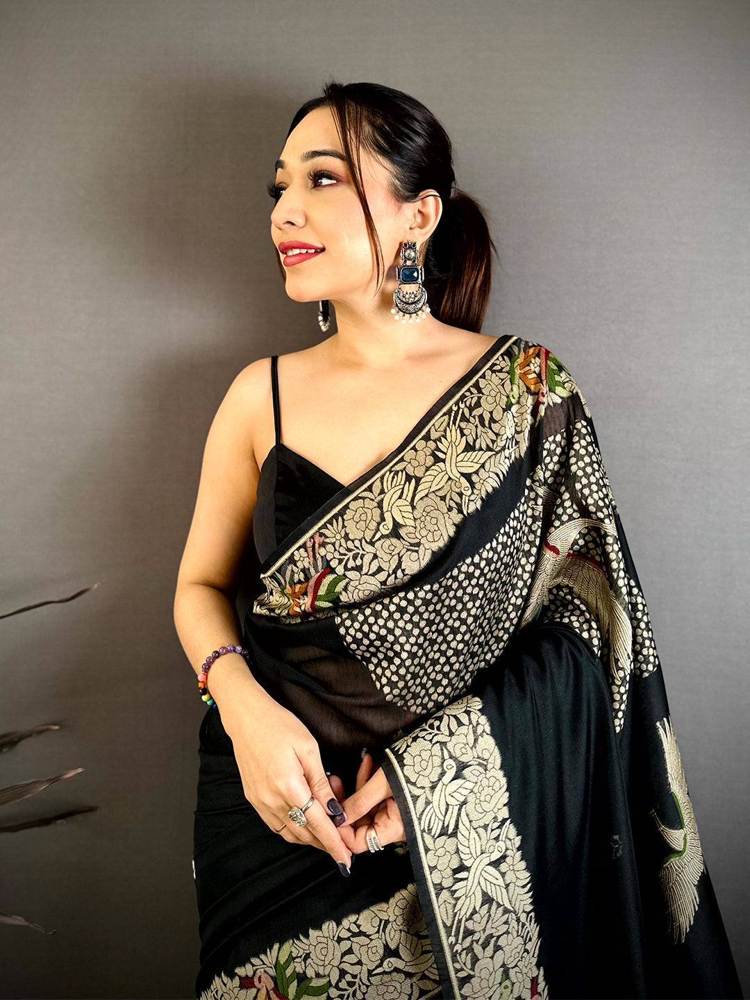 Celebrity Style Flamingo Munga Saree