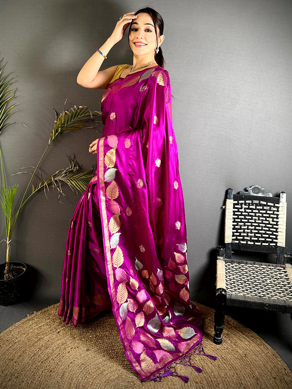 Royale Satin Silk Zari Saree