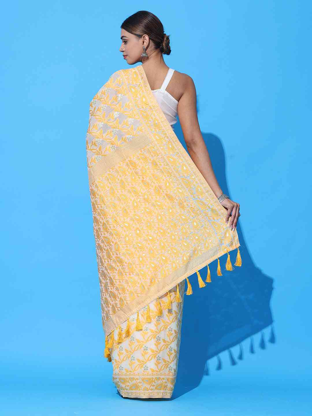  Dhakai Jamdani Cotton Silk Saree