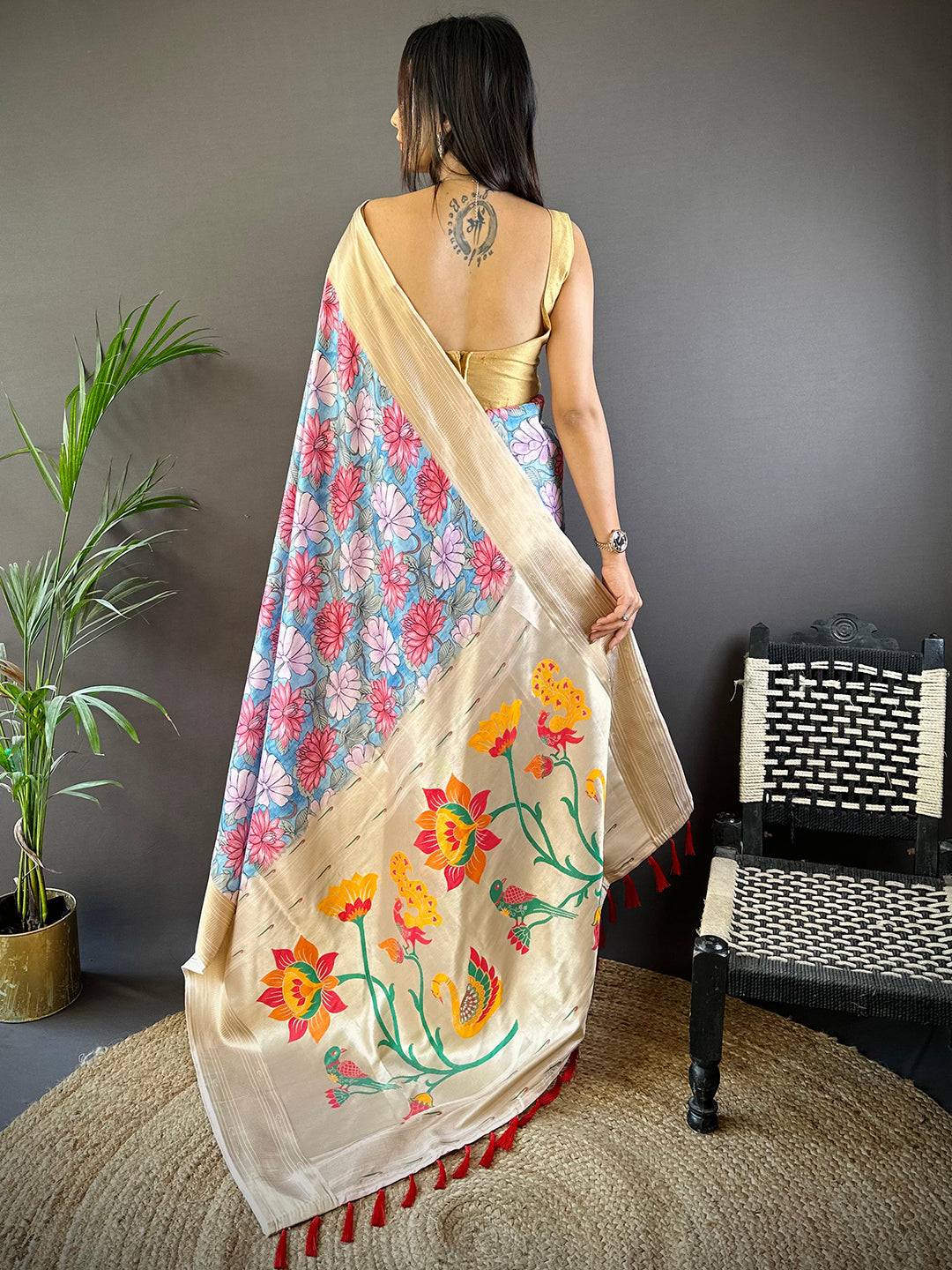 Blossom Paithani Soft Silk Saree