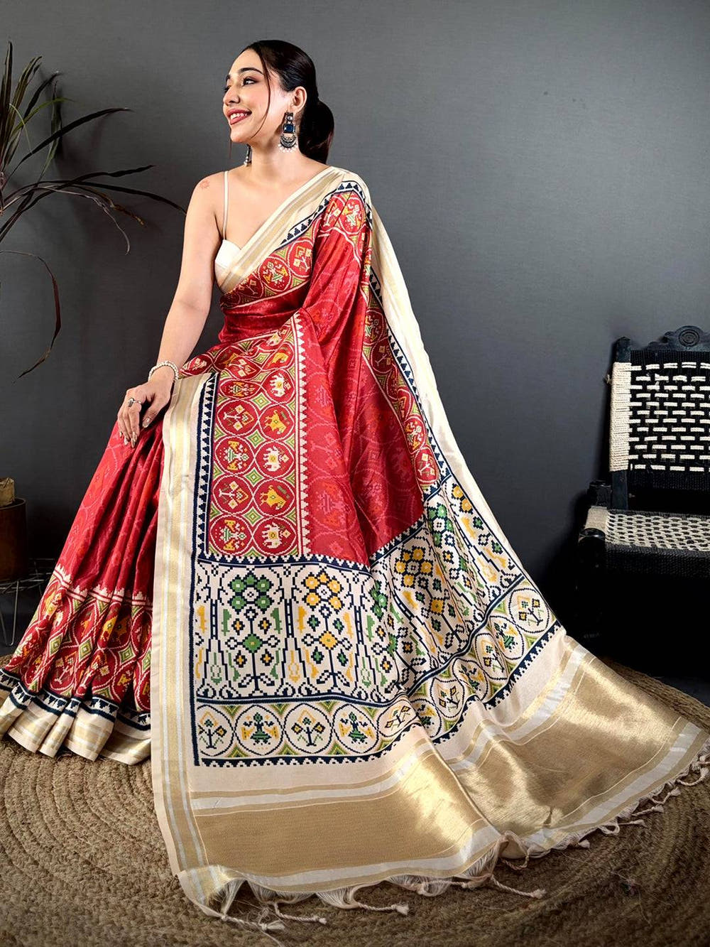 Heritage Red Soft Kanchi Silk Saree
