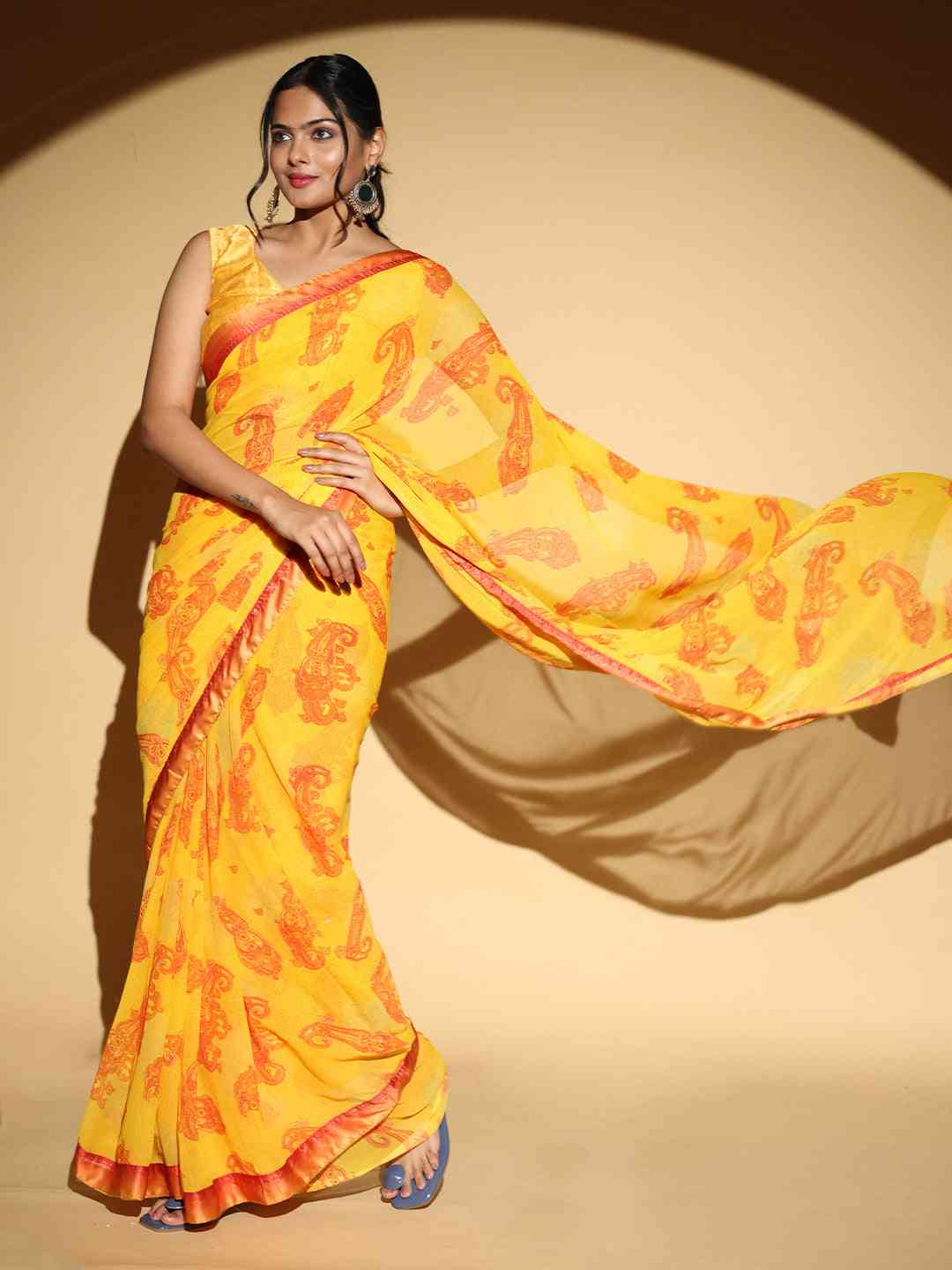  Soft Georgette Multi Colored Saree