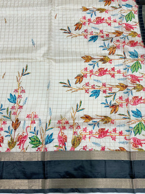 Regal Kalamkari Satin Bentex Gadwal Saree