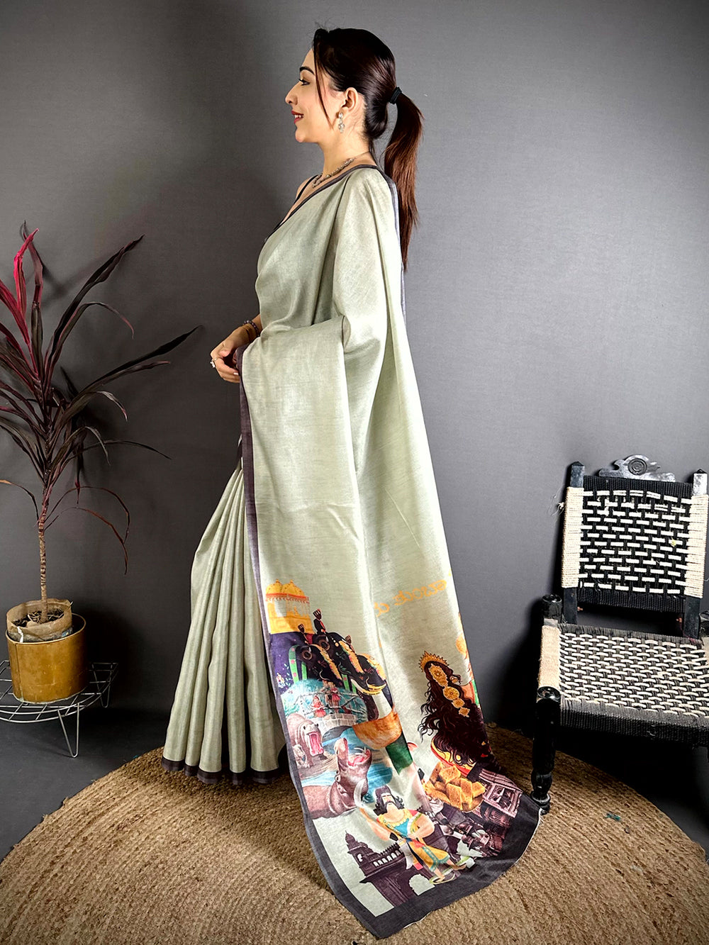 Karnataka Stylish Cultural Print Saree