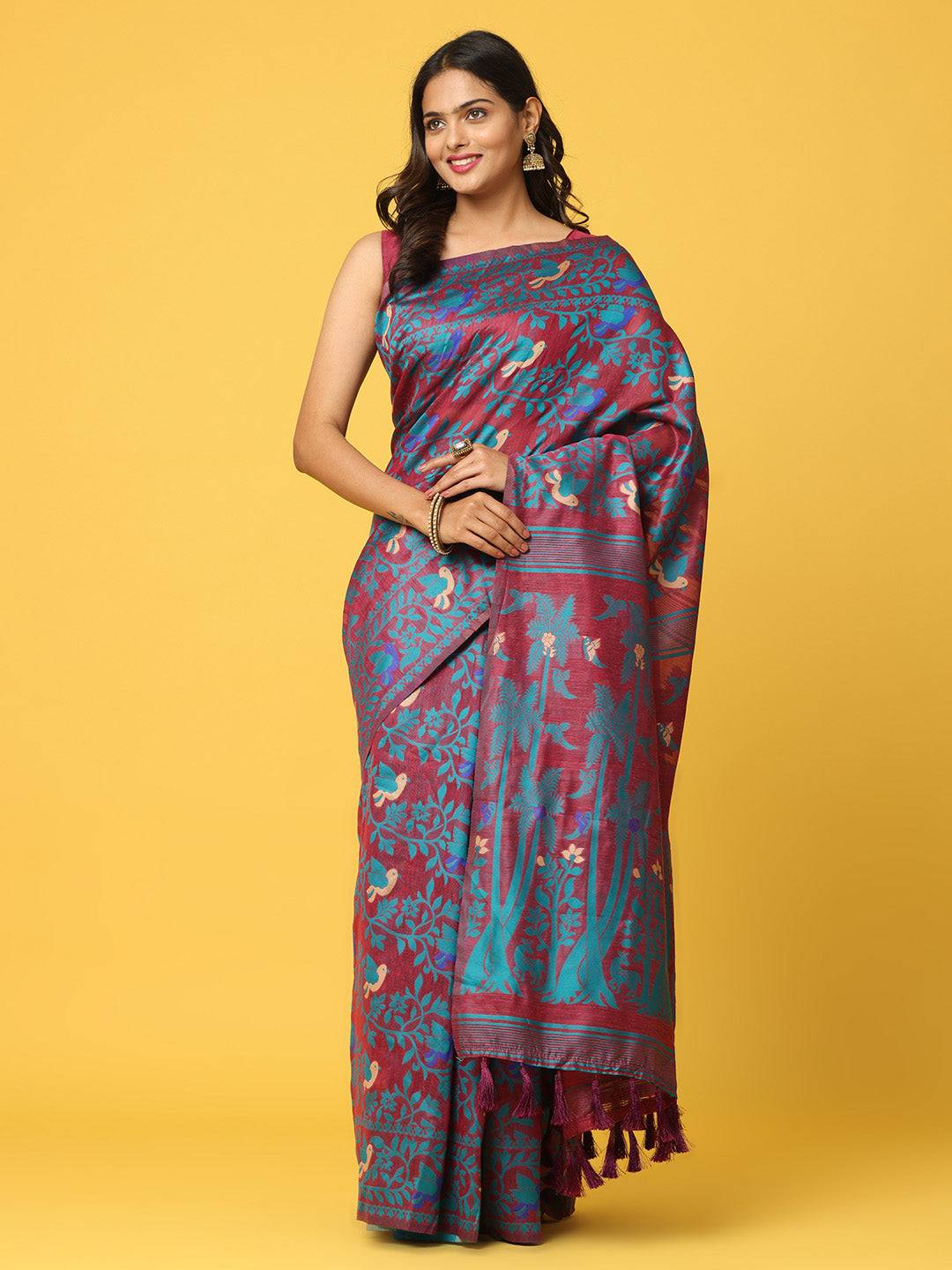  Dhakai Jamdani Cotton Silk Saree