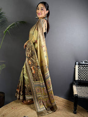 Opulent Soft Dola Silk Printed Saree