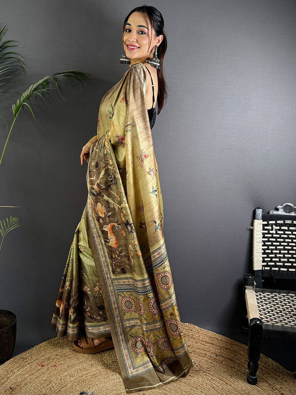 Opulent Soft Dola Silk Printed Saree