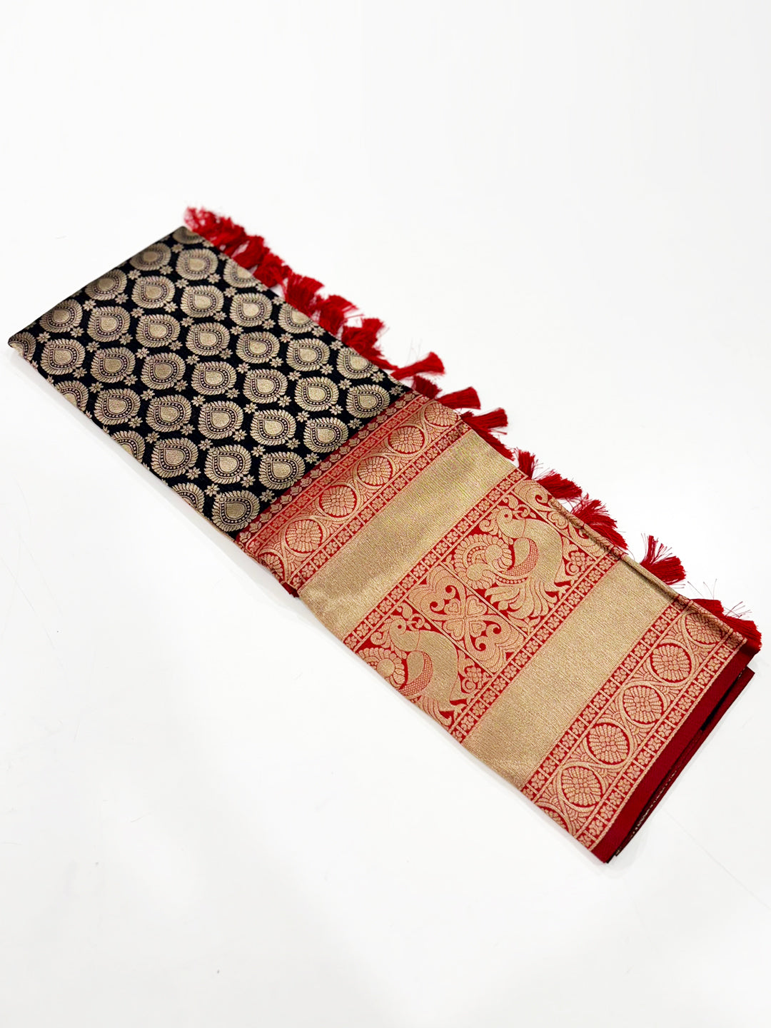 Radiant Black Banarasi Silk Saree