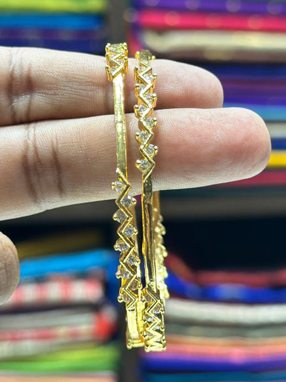 ZigZara Antique Gold Bangle


