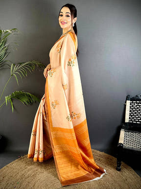 Artistic Soft Tussar Digital Print Saree