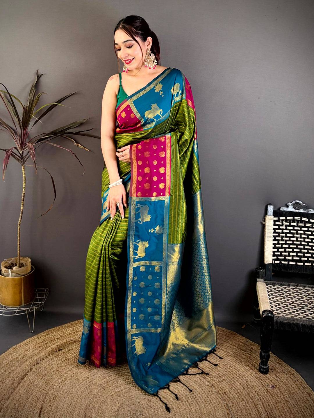 Royal Soft Silk Striped Pattern Saree