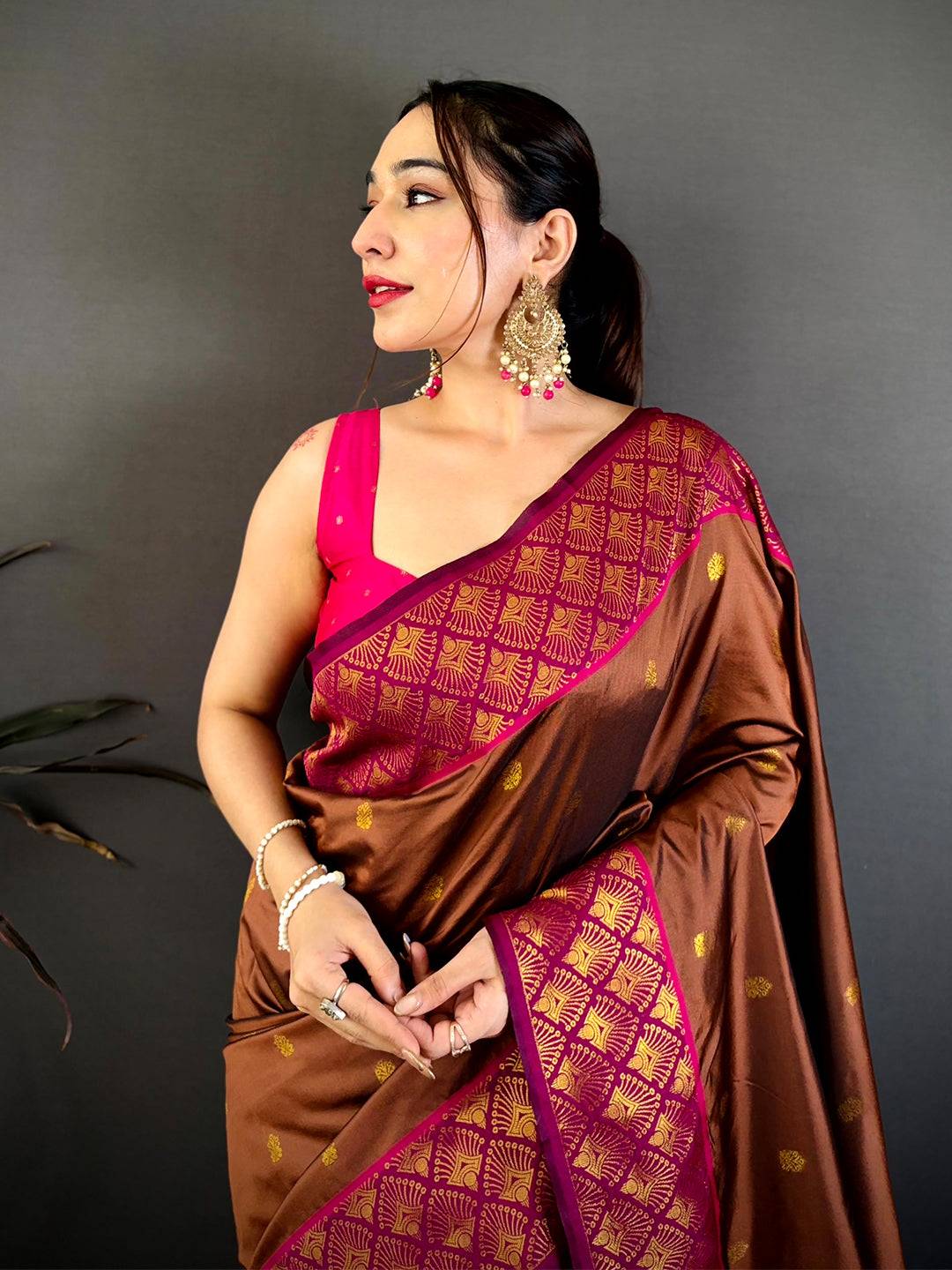 Stylish Ethnic Motif Rich Pallu Soft Silk Saree