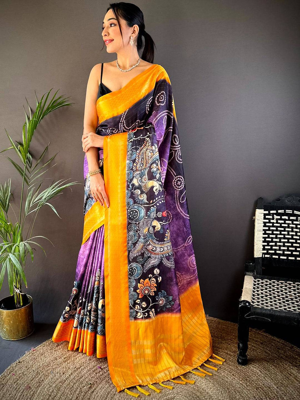 Wine Soft Gadwal Uppada Silk Saree