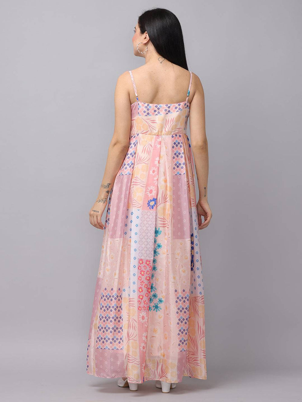 Serene Sunrise Corset Dress back view