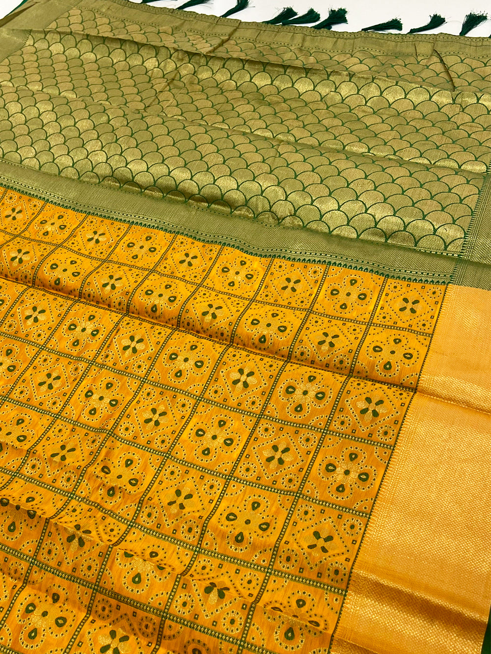 Regal Mustard Soft Silk Patola Saree